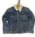 Фото #1 товара Levis Mens Trucker Jacket Denim Jeans Sherpa Color Blue Hail Storm 163650078