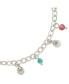 ფოტო #3 პროდუქტის Gold-Tone or Silver-Tone Cultured Pearl And Glass Bead Charm Truvy Anklet