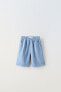 Long linen bermuda shorts