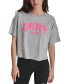 ფოტო #1 პროდუქტის Women's Cotton Puffed Logo Cropped T-Shirt