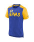 Big Boys Heathered Royal, Heathered Gold Los Angeles Rams Colorblock Team Name T-shirt
