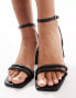 Фото #3 товара Truffle Collection wide fit block heel sandal in black