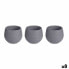 Set of pots 6,2 x 6,2 x 6,6 cm Anthracite Plastic (8 Units)