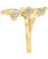 ფოტო #3 პროდუქტის EFFY® Diamond Vine Motif Bypass Ring (5/8 ct. t.w.) in 14k Gold