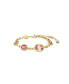 Фото #1 товара Octagon Cut, Pink, Gold-Tone Imber Bracelet