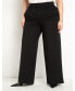Фото #2 товара Plus Size The Ultimate Wide Leg Stretch Work Pant - 28, Maroon Banner
