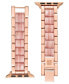 Фото #3 товара Women's Rose Gold-Tone Alloy and Pink Acetate Bracelet Compatible with 42/44/45/Ultra/Ultra 2 Apple Watch