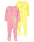 Фото #1 товара Toddler 2-Pack 100% Snug Fit Cotton 1-Piece Footie Pajamas 2T