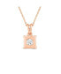 Фото #3 товара TruMiracle diamond Princess 18" Pendant Necklace (1/2 ct. t.w.) in 14k White, Yellow, or Rose Gold