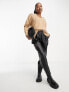 New Look Petite v neck jumper in camel