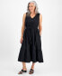 ფოტო #1 პროდუქტის Petite Cotton Sleeveless Midi Dress, Created for Macy's