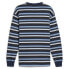 Фото #3 товара Puma Downtown 180 Striped Crew Neck Long Sleeve Shirt Mens Blue Casual Tops 6243