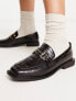 Фото #1 товара Glamorous horsebit loafers in black croc