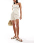 Фото #5 товара Abercrombie & Fitch Sloane linen blend short in beige