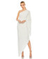 ფოტო #13 პროდუქტის Women's One Shoulder Asymmetrical Hem Flowy Dress