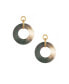 ფოტო #1 პროდუქტის Circle Shell Dangle 18K Gold Plated Earrings
