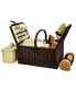 Фото #3 товара Buckingham Willow Picnic Basket with Blanket - Service for 4