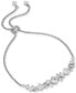 ფოტო #2 პროდუქტის Silver-Tone Mixed Cubic Zirconia Cluster Slider Bracelet, Created for Macy's