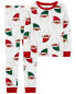 Фото #4 товара Kid 2-Piece Santa 100% Snug Fit Cotton Pajamas 4