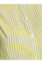 Kadın Sarı Ekoseli Gömlek 7YAF60071FW