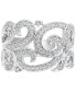 ფოტო #3 პროდუქტის EFFY® Diamond Swirl Statement Ring (3/8 ct. t.w.) in 14k White Gold