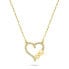 Фото #1 товара Romantic gold-plated necklace with zircons NCL52Y