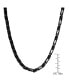 ფოტო #2 პროდუქტის Men's black IP Plated Stainless Steel 24" Rounded Bicycle Link Chain Necklaces