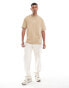 Фото #4 товара HUGO Blue nalono relaxed fit t-shirt in beige