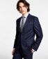 Фото #1 товара $450. Calvin Klein Men's Slim Fit Wool Blend Stretch Suit Jacket Blue Black 40 L