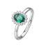 Elegant silver ring Fancy Life Green FLG71