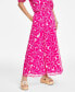 ფოტო #4 პროდუქტის Women's Floral-Print Pull-On Flared Maxi Skirt, Created for Macy's