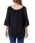 Фото #2 товара Women's Bell Sleeve Loose Fit Tunic Top