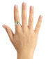 ფოტო #2 პროდუქტის Peridot and Diamond Halo Ring