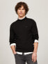 Фото #1 товара Solid Wool-Blend Mockneck Sweater