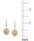 Фото #3 товара Aquamarine (3/4 ct. t.w.) & Diamond (1/8 ct. t.w.) Halo Drop Earrings in 14k Gold-Plated Sterling Silver