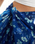 Cotton On sarong with carry bag set in blue tropical floral