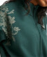 ფოტო #4 პროდუქტის Women's Essential Floral Vibes Full-Zip Track Jacket