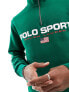 Фото #5 товара Polo Ralph Lauren Sport Capsule logo front half zip sweatshirt in mid green