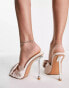 Фото #2 товара Glamorous bow heeled sandals in baby pink