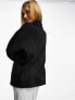 Фото #7 товара Pieces quarter zip sweatshirt in black