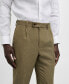 Men's Slim-Fit Pleated Suit Pants