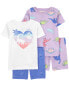 Toddler 4-Piece Dinosaur 100% Snug Fit Cotton Pajamas 2T