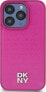 DKNY DKNY DKHMP15LPSHRPSP iPhone 15 Pro 6.1" różowy/pink hardcase Leather Monogram Pattern Metal Logo MagSafe