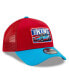 Men's Scarlet, Light Blue Richard Petty Legends 9FORTY A-Frame Adjustable Trucker Hat
