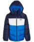 Toddler & Little Boys Colorblocked Fleece-Lined Full-Zip Hooded Puffer Jacket