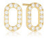 Beautiful gold-plated stud earrings Capizzi SJ-E42208-CZ-YG