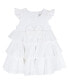 ფოტო #2 პროდუქტის Baby Girls Tiered Eyelet Round Neck Dress