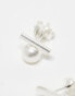 Kingsley Ryan pearl bar stud earrings in sterling silver