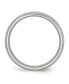 Stainless Steel Polished Brushed Edge 6mm Grooved Band Ring