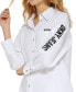 Фото #8 товара Women's Cotton Embroidered-Logo Shirt